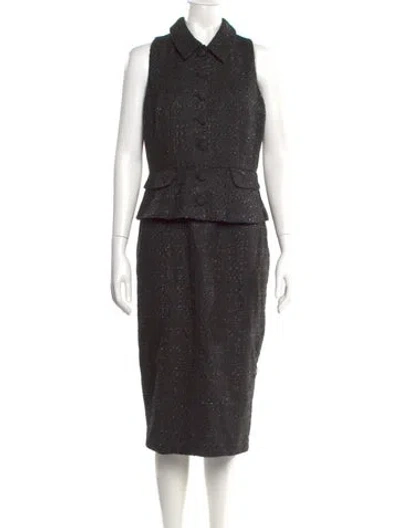 Pre-owned Donna Karan Midi Length Dress W/ Tags In Black