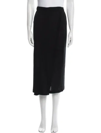 Pre-owned Donna Karan Midi Length Skirt In Black