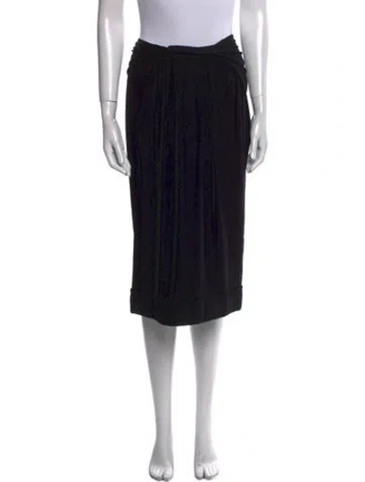 Pre-owned Donna Karan Midi Length Skirt In Black