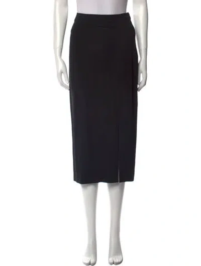 Pre-owned Donna Karan Midi Length Skirt In Black