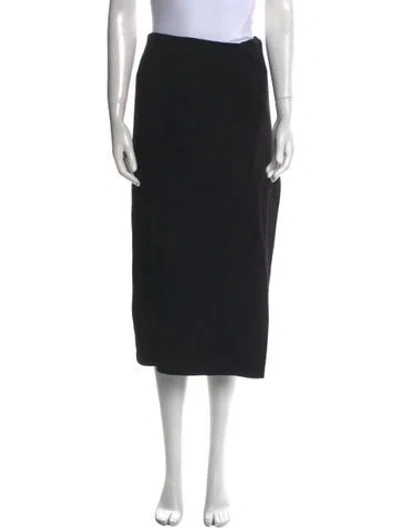 Pre-owned Donna Karan Midi Length Skirt In Black