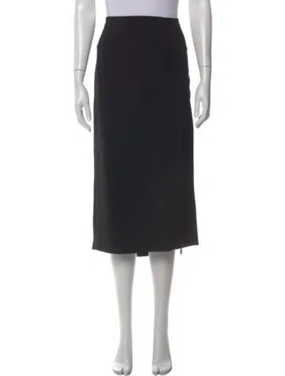 Pre-owned Donna Karan Midi Length Skirt In Black