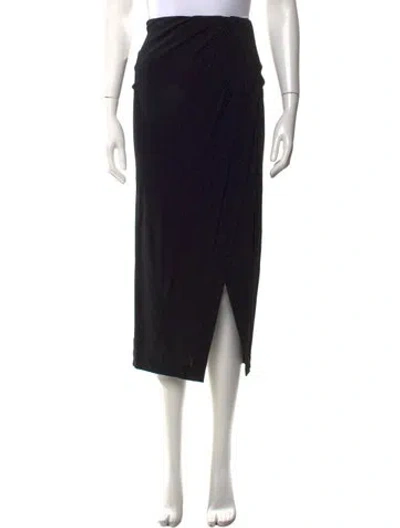 Pre-owned Donna Karan Midi Length Skirt In Black