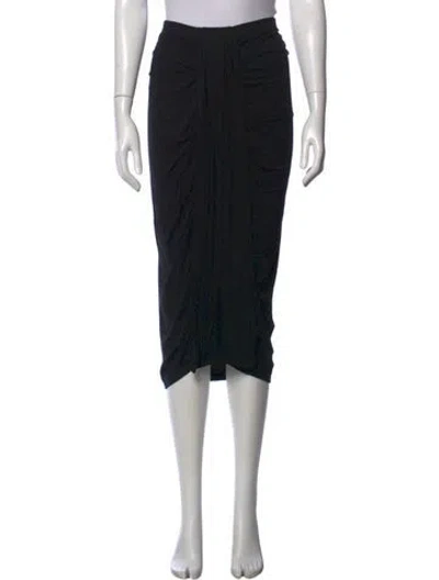 Pre-owned Donna Karan Midi Length Skirt In Black