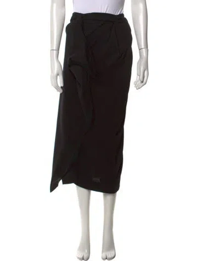 Pre-owned Donna Karan Midi Length Skirt In Black