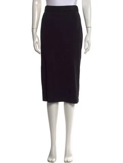 Pre-owned Donna Karan Midi Length Skirt In Black
