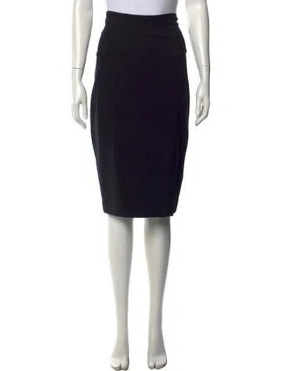 Pre-owned Donna Karan Midi Length Skirt In Black/metallic