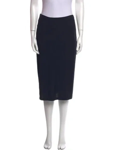 Pre-owned Donna Karan Midi Length Skirt In Blue