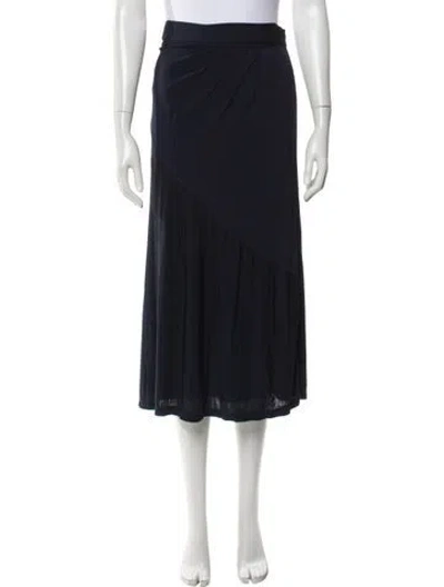 Pre-owned Donna Karan Midi Length Skirt In Blue
