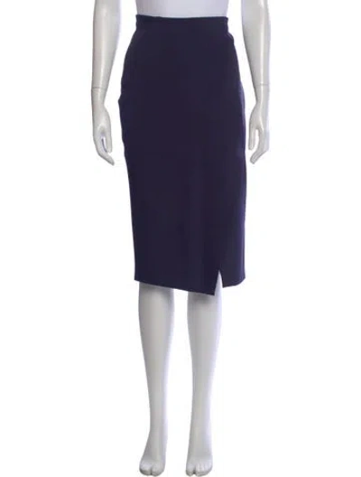Pre-owned Donna Karan Midi Length Skirt In Blue