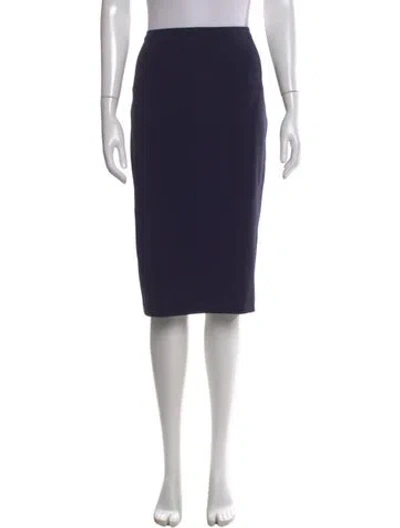 Pre-owned Donna Karan Midi Length Skirt In Blue