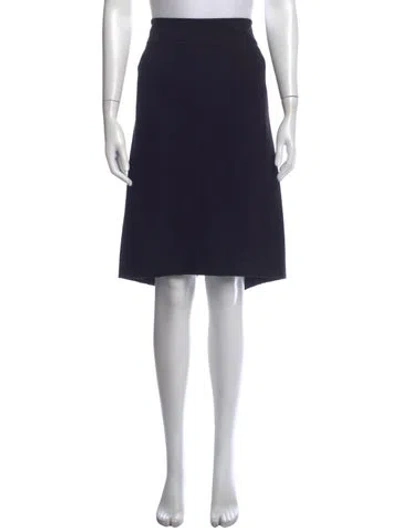 Pre-owned Donna Karan Midi Length Skirt In Blue