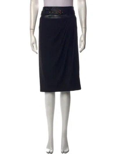 Pre-owned Donna Karan Midi Length Skirt In Blue