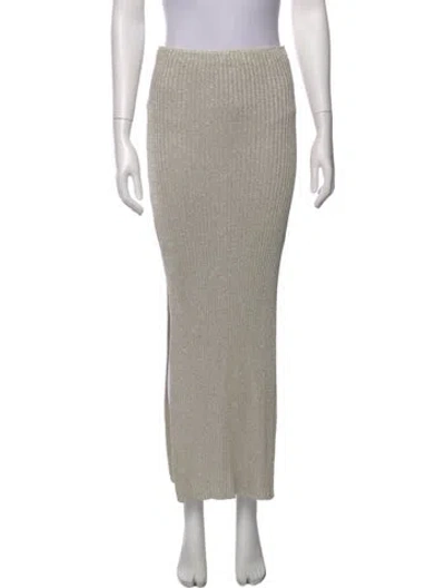 Pre-owned Donna Karan Midi Length Skirt In Gray