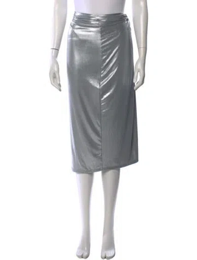 Pre-owned Donna Karan Midi Length Skirt In Gray