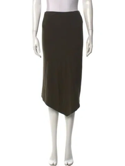Pre-owned Donna Karan Midi Length Skirt In Green