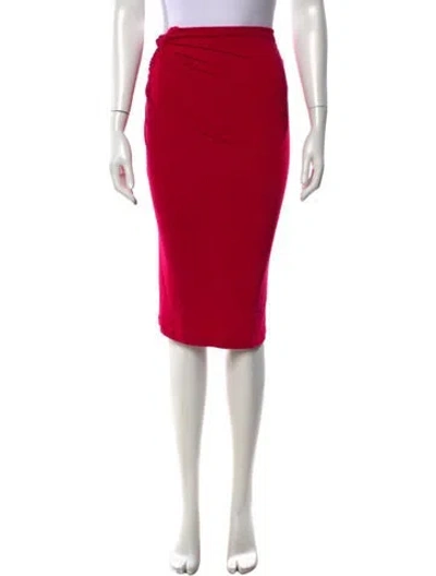 Pre-owned Donna Karan Midi Length Skirt In Pink