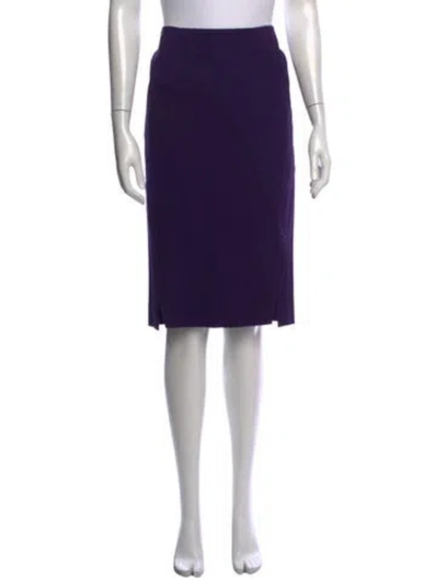 Pre-owned Donna Karan Midi Length Skirt In Purple