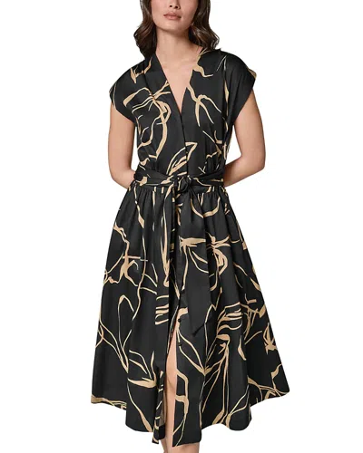 Donna Karan Midi Shirt Dress In Black