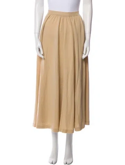 Pre-owned Donna Karan Midi Skirt In Brown