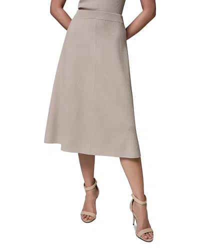 Donna Karan Midi Sweater Skirt In Neutral