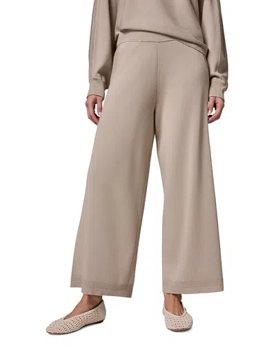 Donna Karan Milano Stitch Wide Leg Pull On Pants In Brown