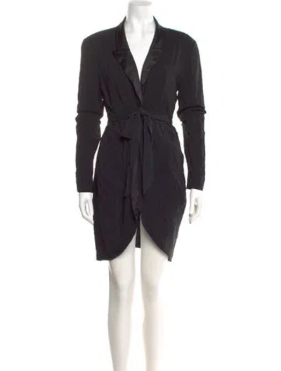 Pre-owned Donna Karan Mini Dress In Black