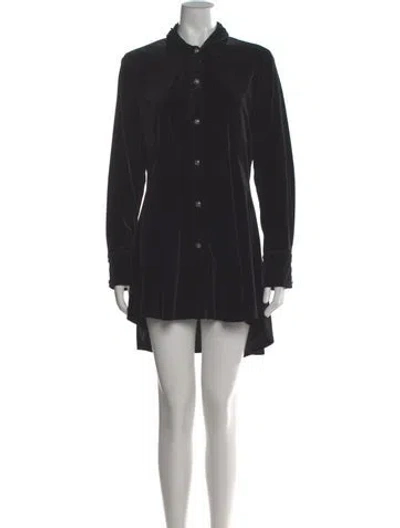 Pre-owned Donna Karan Mini Dress In Black