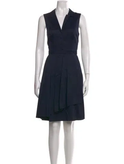 Pre-owned Donna Karan Mini Dress In Blue