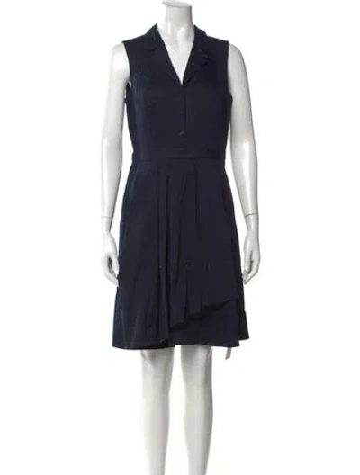 Pre-owned Donna Karan Mini Dress In Blue