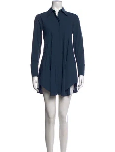 Pre-owned Donna Karan Mini Dress In Blue