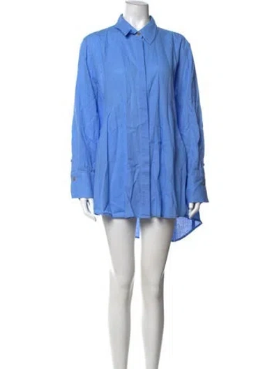 Pre-owned Donna Karan Mini Dress In Blue