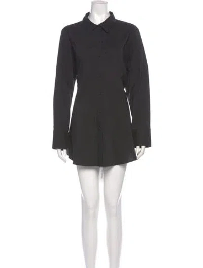Pre-owned Donna Karan Mini Dress In Gray