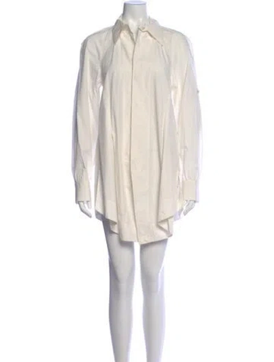 Pre-owned Donna Karan Mini Dress In Neutral
