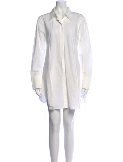 Pre-owned Donna Karan Mini Dress In White