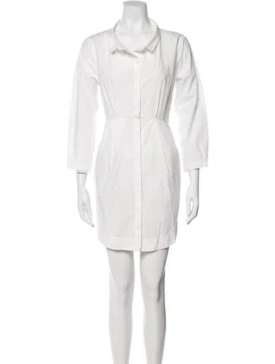 Pre-owned Donna Karan Mini Dress In White
