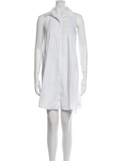 Pre-owned Donna Karan Mini Dress In White