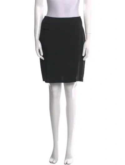 Pre-owned Donna Karan Mini Skirt In Black
