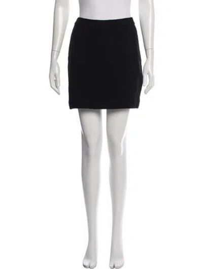 Pre-owned Donna Karan Mini Skirt In Black