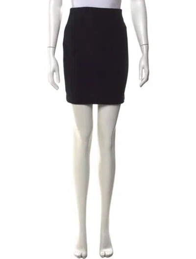 Pre-owned Donna Karan Mini Skirt In Black
