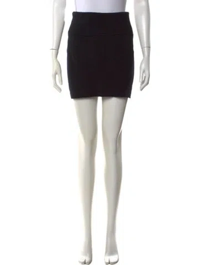 Pre-owned Donna Karan Mini Skirt In Black
