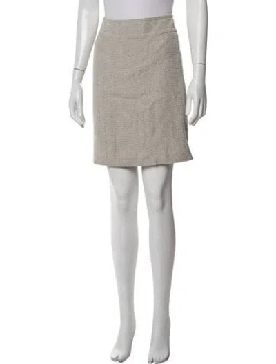 Pre-owned Donna Karan Mini Skirt In Grey/neutrals