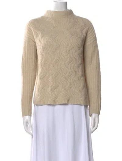 Pre-owned Donna Karan Mock Neck Sweater In Neutral