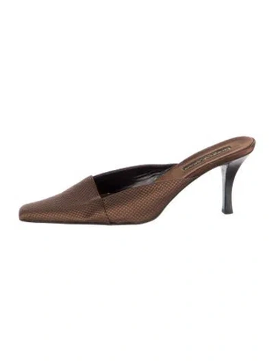 Pre-owned Donna Karan Mules In Brown