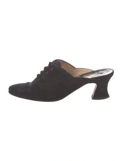 Pre-owned Donna Karan Mules In Gray