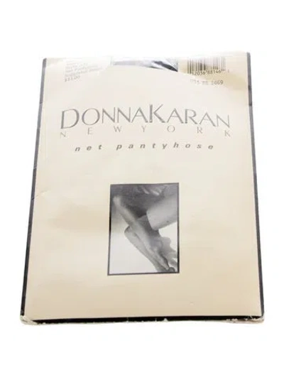 Pre-owned Donna Karan Net Pantyhose In Black