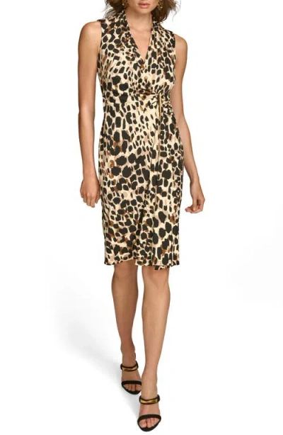 Donna Karan New York Animal Print Asymmetric Dress