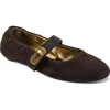 Donna Karan New York Anselm Mary Jane Flat In Brown