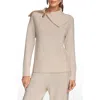 Donna Karan New York Asymmetric Zip Collar Sweater In Black