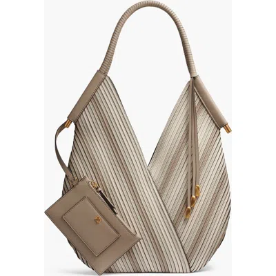 Donna Karan New York Baldwin Chevron Mini Shoulder In Brown